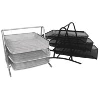 Stalak za spise vodoravni žica 3 ladice ld01-54 fornax crni (115)