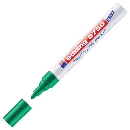 Marker industrijski lakirajući 2-4mm edding 8750 zeleni (156)