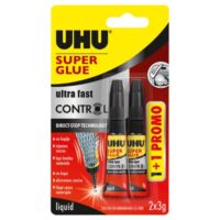 Ljepilo trenutačno 3g plus 1gratis super glue(cianoakrilat) uhu l0182000 blister (224)