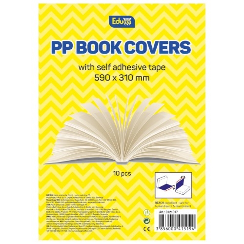 Omotnica samoljepljiva s trakom 59x31cm pk10 educa prozirna (364)