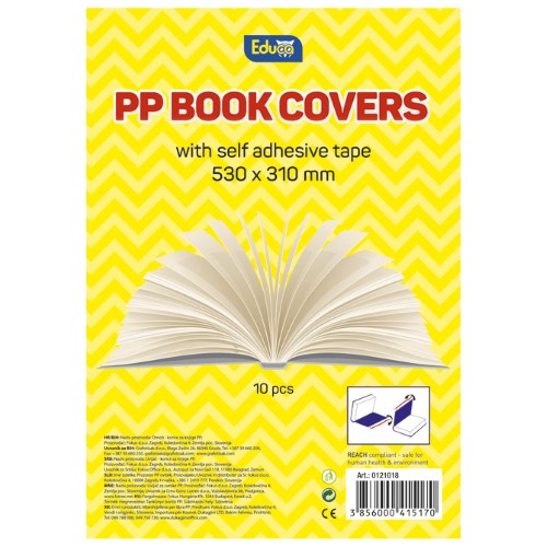 Omotnica samoljepljiva s trakom 53x31cm pk10 educa prozirna (366)