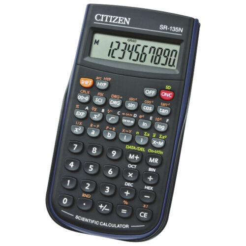 Kalkulator tehnički 8+2mjesta 128 funkcija Citizen SR-135N crni blister (517)