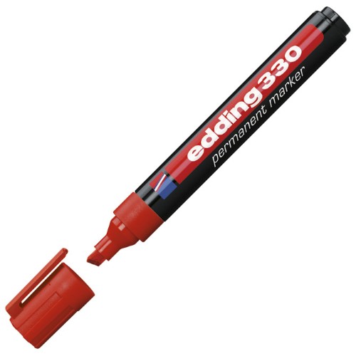 Marker permanentni 1-5mm klinasti vrh edding 330 crveni (538)