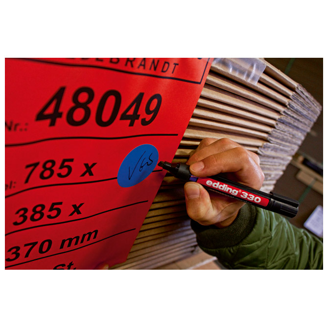 Marker permanentni 1-5mm klinasti vrh edding 330 crveni (538)