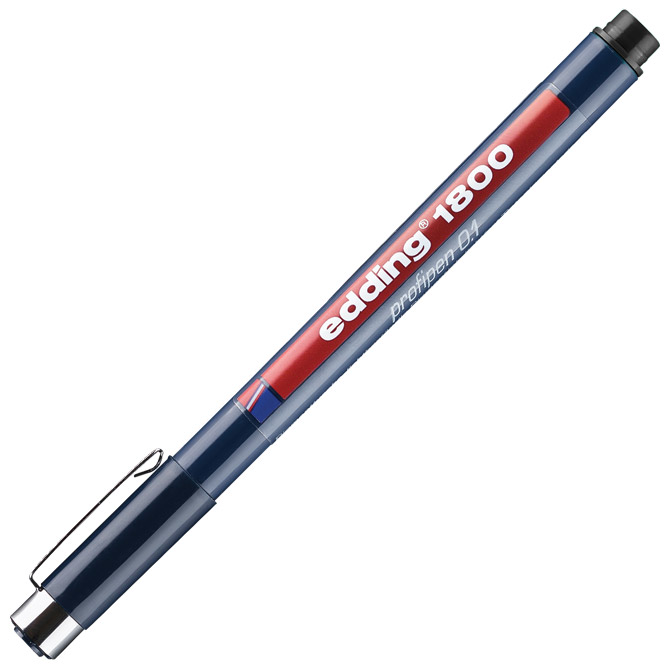 Flomaster za tehničko crtanje profipen 0,1mm edding 1800 crni (594)