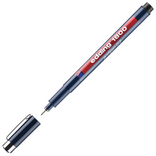 Flomaster za tehničko crtanje profipen 0,3mm edding 1800 crni (599)