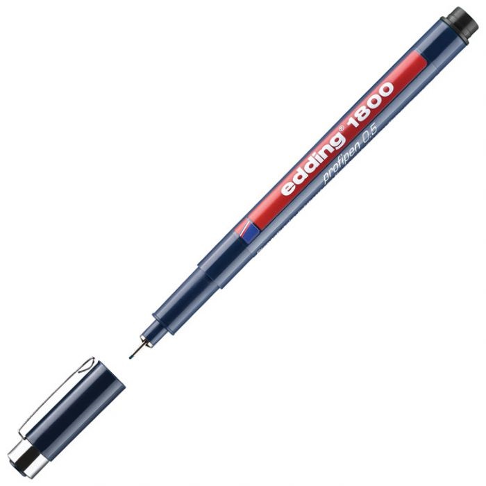 Flomaster za tehničko crtanje profipen 0,5mm edding 1800 crni (602)