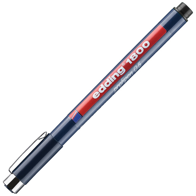 Flomaster za tehničko crtanje profipen 0,5mm edding 1800 crni (602)