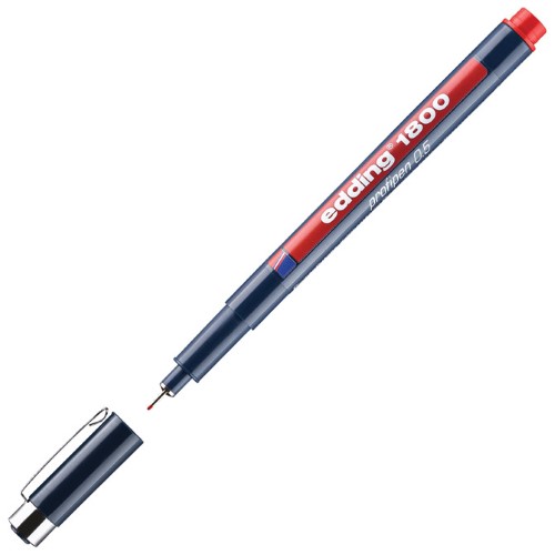Flomaster za tehničko crtanje profipen 0,5mm edding 1800 crveni (603)