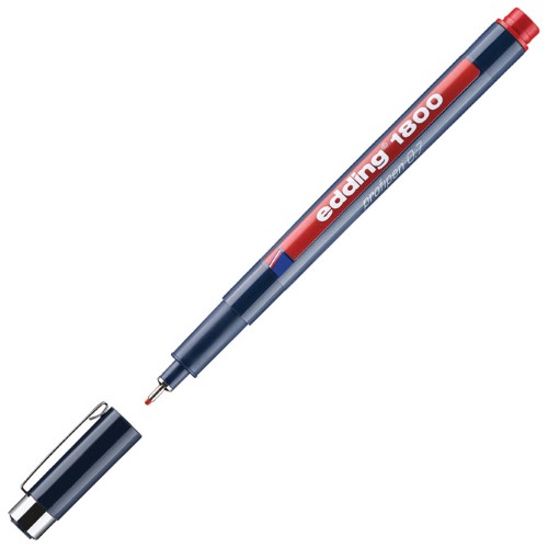 Flomaster za tehničko crtanje profipen 0,7mm edding 1800 crveni (607)