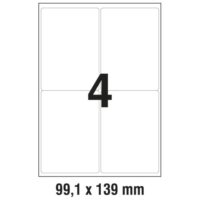 ETIKETE LK 99.1x139mm ODLJEPLJIVE POLYESTER pk20L ZWECKFORM L4774REV-20 BIJELE (712)