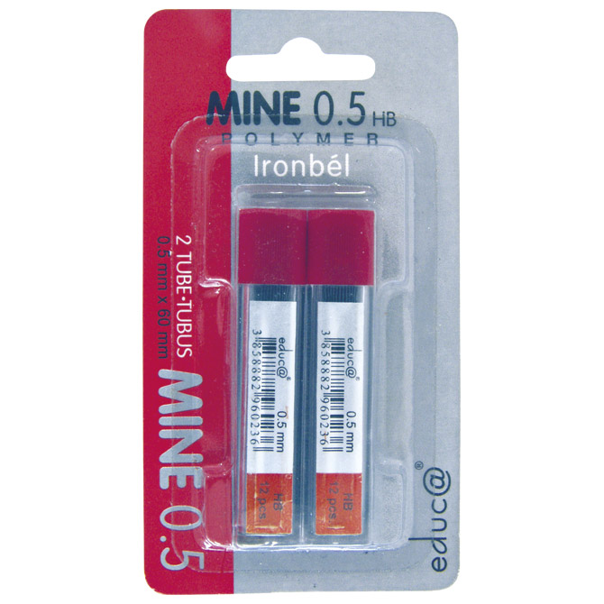 Mine 0,5mm hb polymer pk2 educa blister (740)