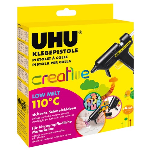 Ljepilo pištolj na patrone plus 4patrone lt110 uhu blister (806)