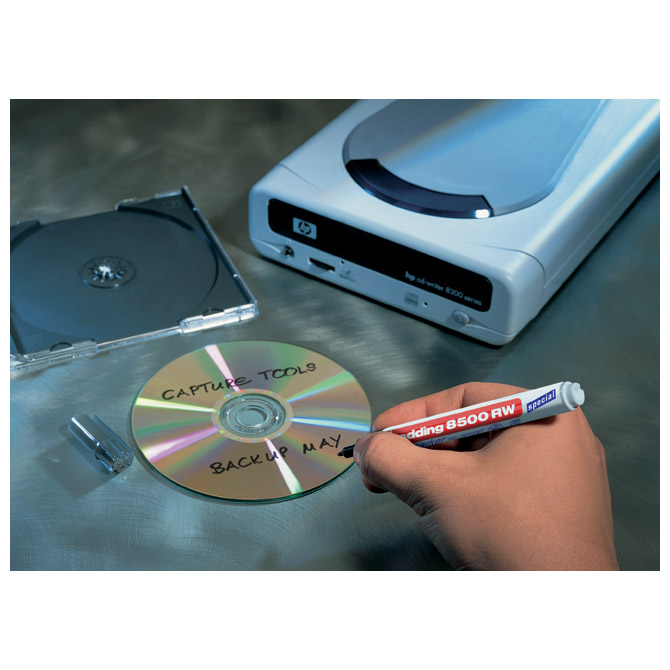 Marker za CD/DVD 1mm okrugli vrh edding 8500 rw crni (844)
