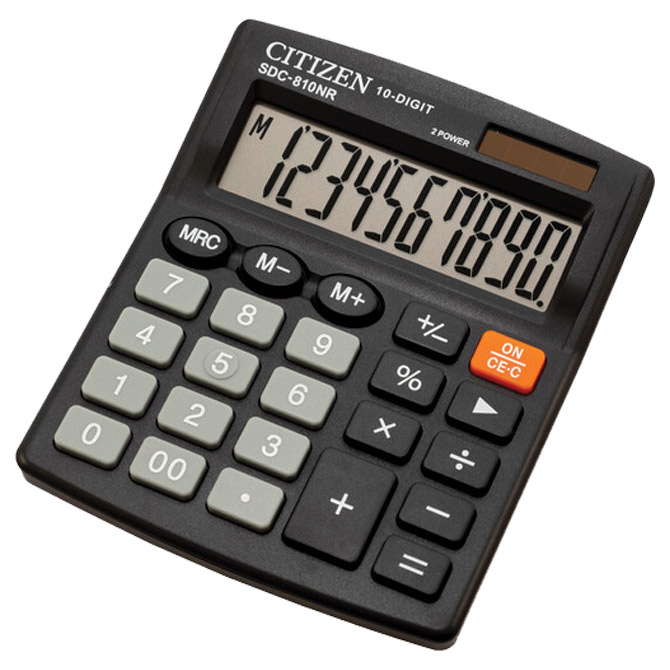 Kalkulator komercijalni 10mjesta Citizen SDC-810NR crni blister (854)