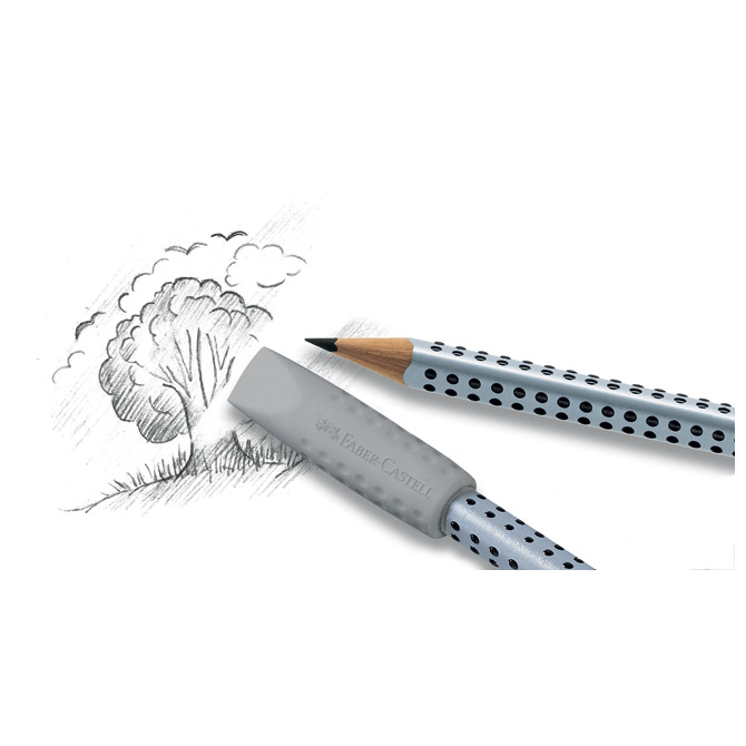 Olovka grafitna b grip 2001 faber-castell 117001 srebrna (1201)