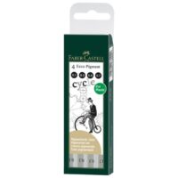 Flomaster za tehničko crtanje pk4 ecco pigment faber castell 166004 crni blister (1262)