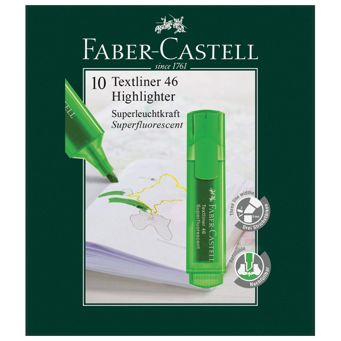 Signir 1-5mm 46 superfluorescent faber castell 154663 zeleni (1278)