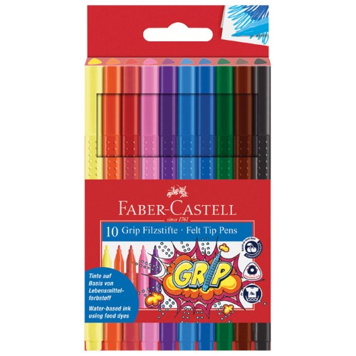 Flomaster školski 10boja grip faber castell 155310 blister (1353)