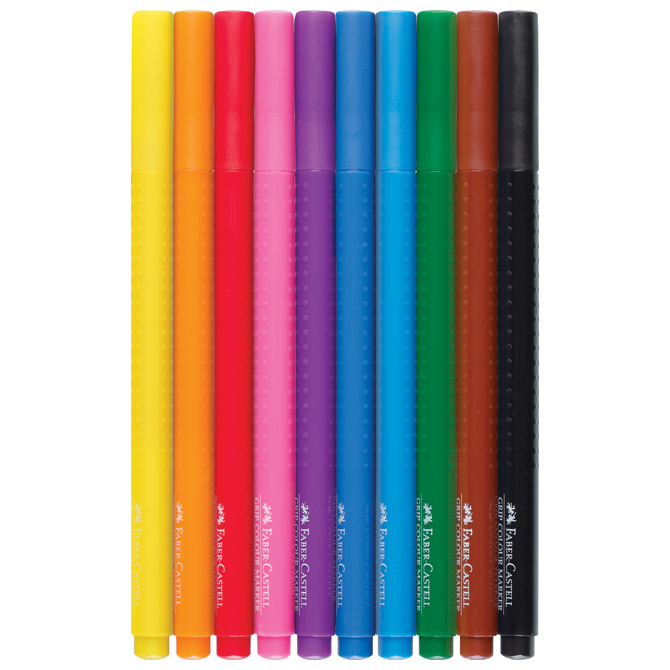 Flomaster školski 10boja grip faber castell 155310 blister (1353)