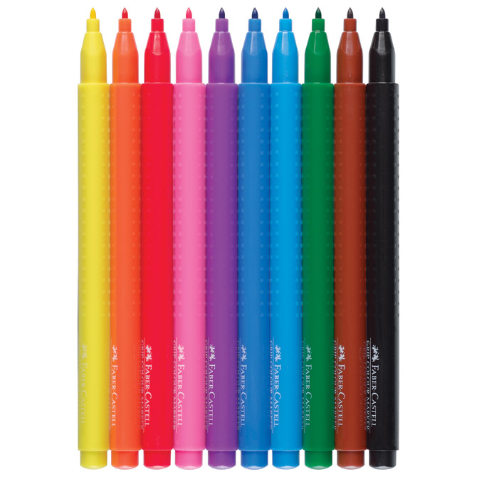Flomaster školski 10boja grip faber castell 155310 blister (1353)