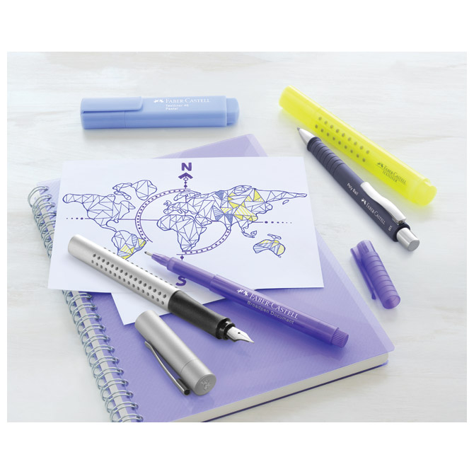 Olovka kemijska gumirana poly ball m faber castell 241151 plava (1357)