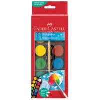 Boja vodena fi 30mm 12boja plus kist faber castell 125018 blister (1388)