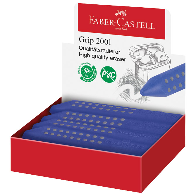 Gumica grip 2001 faber castell 187101 crvena/plava (1427)