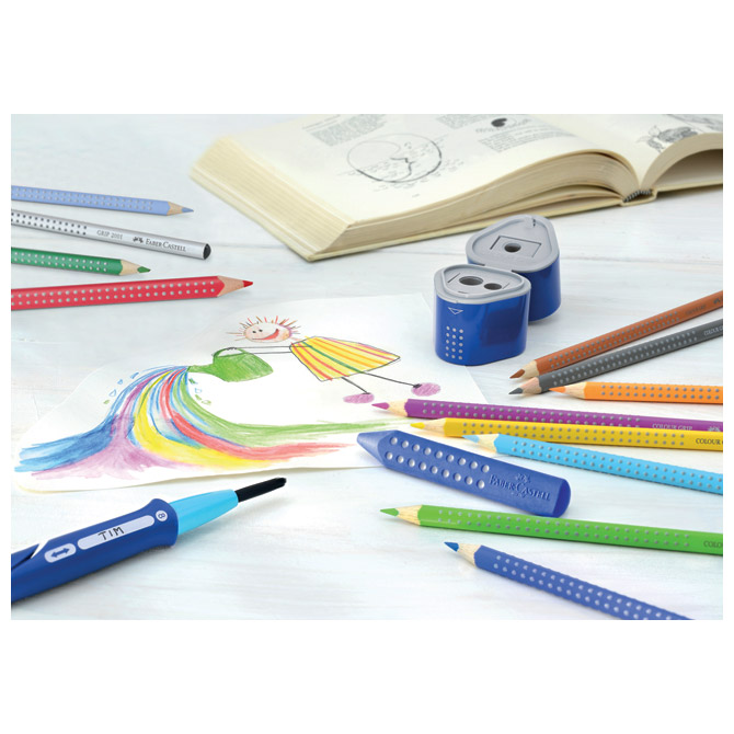 Gumica grip 2001 faber castell 187101 crvena/plava (1427)
