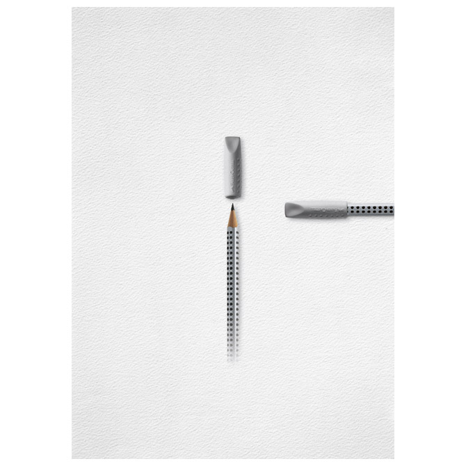 Gumica-čep grip 2001 pk2 faber castell 187000 siva (1500)