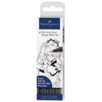 Flomaster pitt artist manga black set pk4 faber castell 167132 crni blister (1872)