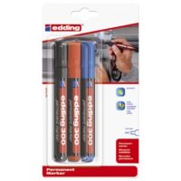 Marker permanentni 1,5-3mm okrugli vrh edding 300/3boje blister (1885)