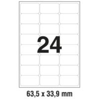ETIKETE LK 63.5x33.9mm POLYESTER pk20L ZWECKFORM L4773-20 BIJELE (2254)