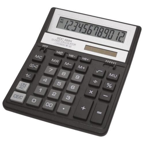 Kalkulator komercijalni 12mjesta Citizen SDC-888X crni blister (2512)