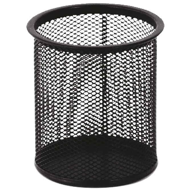 Čaša za olovke metalna žica okrugla fi-9xH-9 7cm LD01-188 Fornax crna (2716)
