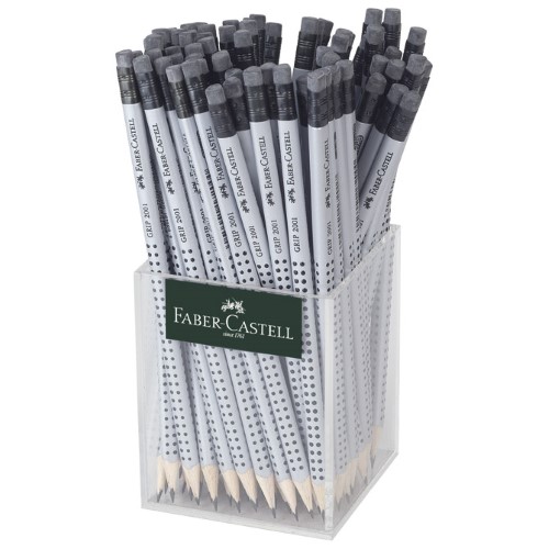 Olovka grafitna hb s gumicom grip 2001 u čaši pk72 faber castell 117223 (3248)