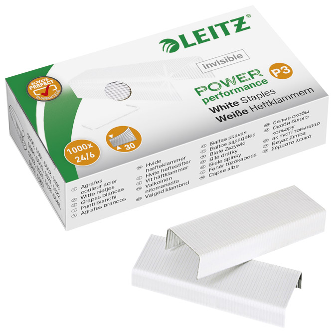 Spajalice strojne br.24/6 pk1000 leitz 55540000 bijele (3358)