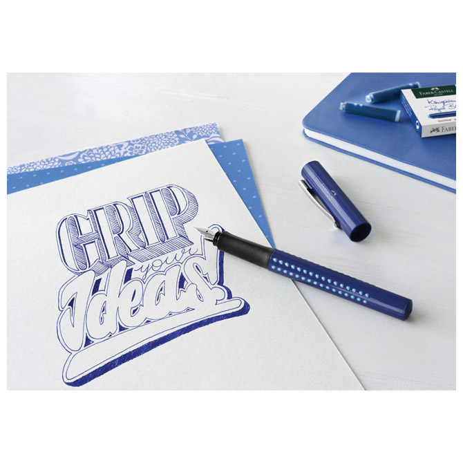 Tinta za nalivpero patrone pk6 faber castell 185506 plava (3531)