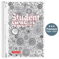 Blok kolegij A4 karo 80l perforacija plus 4rupe zenart floral brunnen 10-67428 (3540)