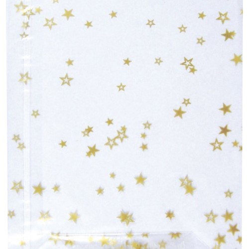 Vrećice ukrasne celofan 18x30 cm sa zvjezdicama pk10 heyda 20-30892 53 prozirne (3716)