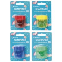 Šiljilo pvc s pvc kutijom 2rupe 8106 connect sortirano blister (3766)