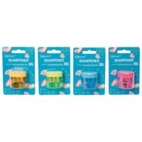 Šiljilo pvc s pvc kutijom 2rupe ovalno 8133 connect sortirano blister (3771)