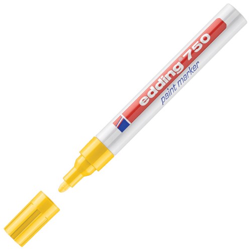 Marker permanentni lakirajući 2-4mm edding 750 žuti (3973)
