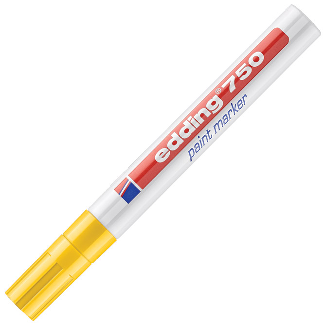 Marker permanentni lakirajući 2-4mm edding 750 žuti (3973)
