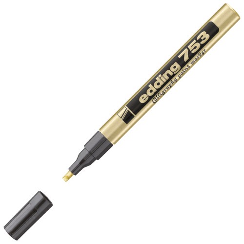 Marker permanentni kaligrafski 1-2,5mm edding 753 zlatni (3974)