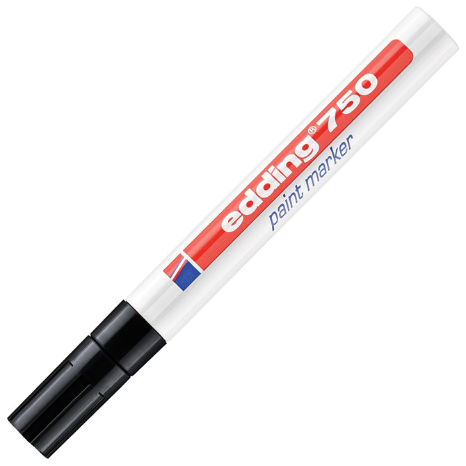 Marker permanentni lakirajući 2-4mm edding 750 crni (3975)