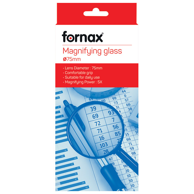 Povećalo 5x-fi 75mm pvc fornax crno blister (3999)