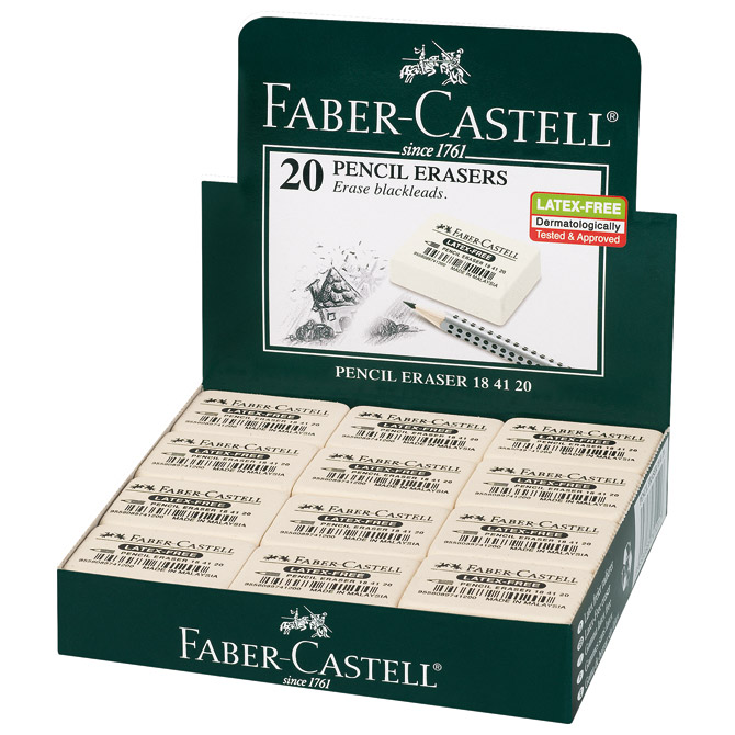 Gumica kaučuk 7041-40 faber castell 184140 bijela (4085)