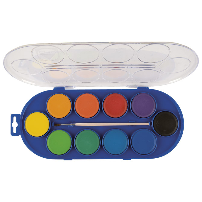 Boja vodena fi 44mm 10boja plus kist cmp.120a10sg blister (4277)