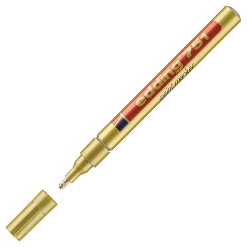 Marker permanentni lakirajući 1-2mm edding 751 zlatni (4344)